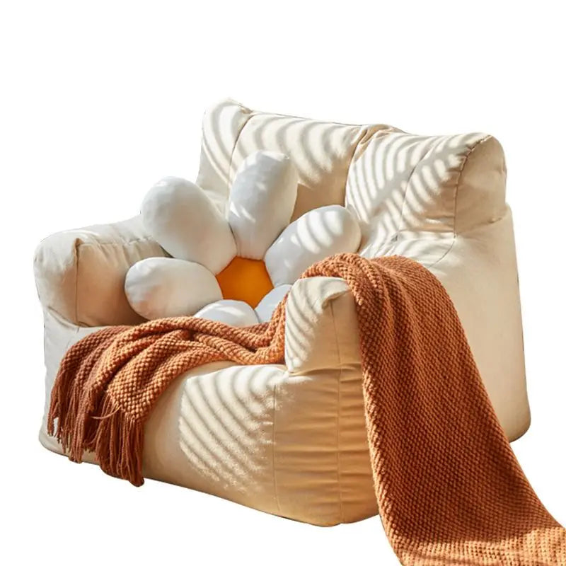 Lazy Sofa Mini Bean Bag Cloth Casual Single Seat Cartoon Bedroom Single Double Balcony Sofa Reading Tatami Household Furniture