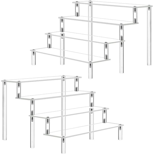 Présentoir acrylique à 1-5 niveaux, support transparent pour cupcakes, parfum, poupée, organisateur de Décor, figurines Amiibo Funko POP DC05