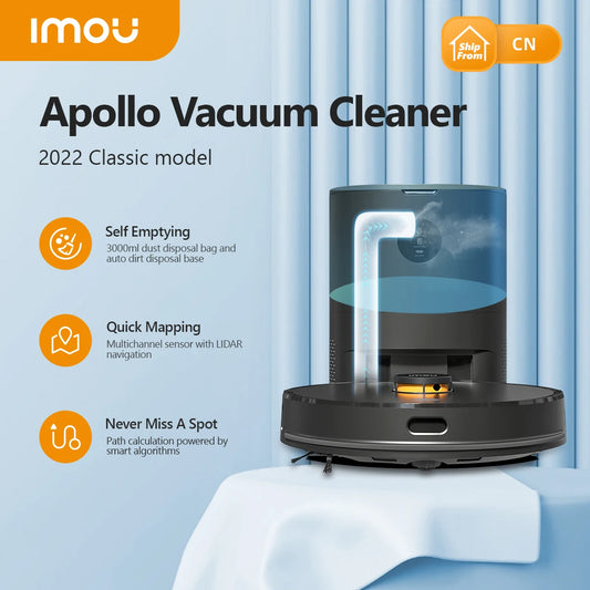 IMOU Robotic Self-empty Vacuum Cleaner Robot Sweeper Aspirador Friegasuelos Home Appliance Fast Shipping