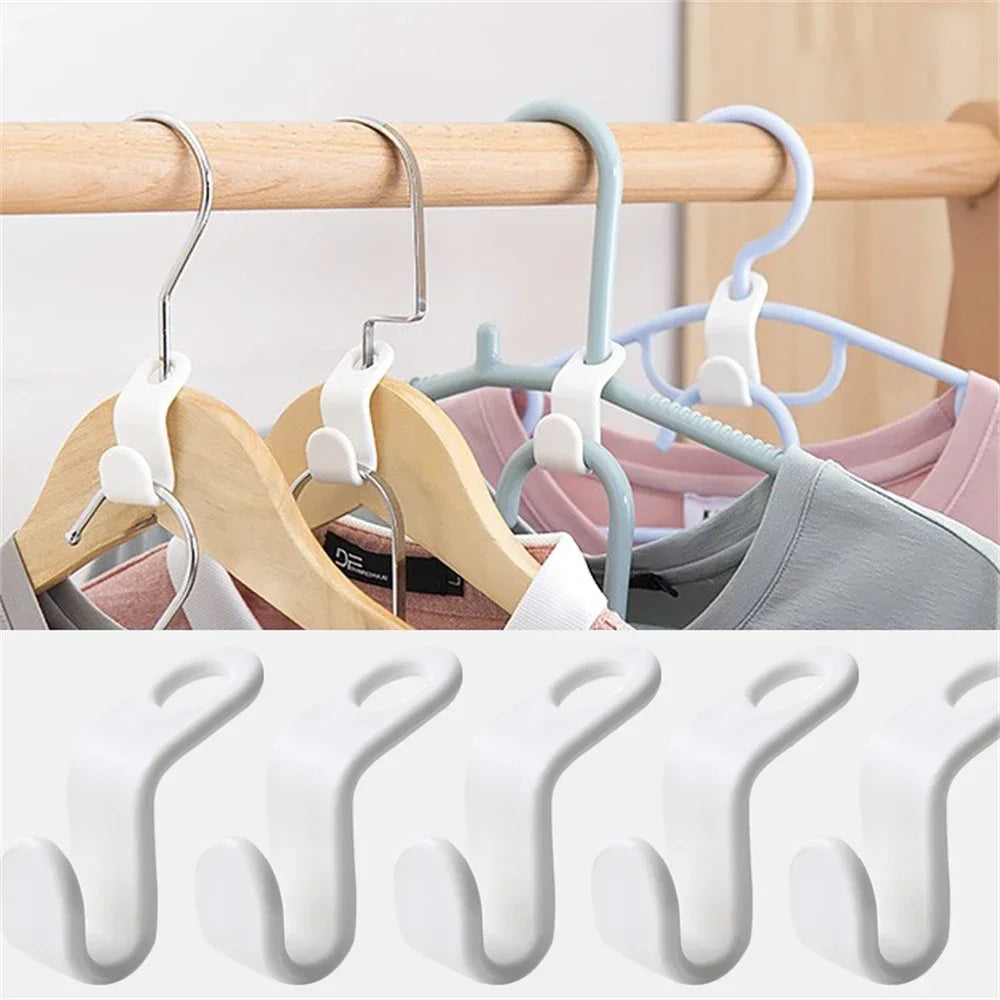 Mini Hanger for Wardrobe Connector Hangers Save Wardrobe Space Hook Up Cascading Plastic Coat Organizer Clothing Storage Home