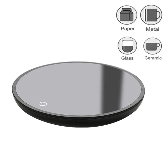 Calentador de taza de café USB de 5V CC, calentador de taza de agua para té de la leche, almohadilla táctil eléctrica, calentador de té caliente ajustable con temperatura