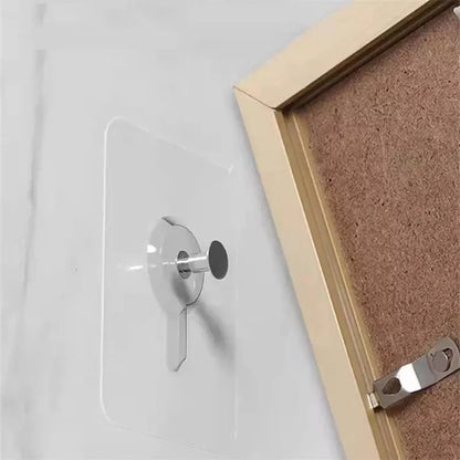 Ganchos adhesivos fuertes de PVC para uñas, gancho de pared sin costuras, resistente al agua, duradero, transparente, para cocina y baño, 6 uds.