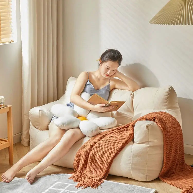 Lazy Sofa Mini Bean Bag Cloth Casual Single Seat Cartoon Bedroom Single Double Balcony Sofa Reading Tatami Household Furniture