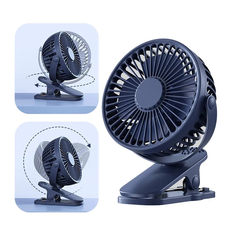 Mini Ventilador portátil USB con Clip, Ventilador eléctrico práctico y ultrasilencioso, recargable, para estudiantes, pequeño y bonito Ventilador de refrigeración