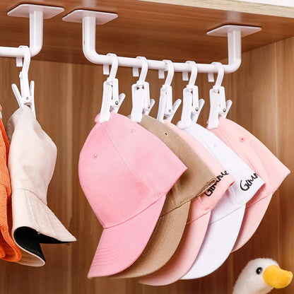 Hat Rack for Baseball Caps Adhesive Hat Hooks for Wall Cap Hanger Storage Cap Organizer No Drilling Hat Holder for Door Closet