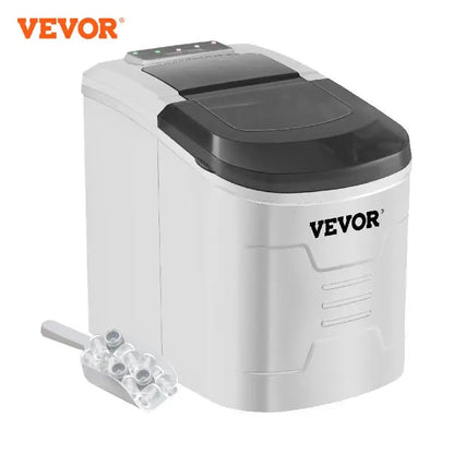 VEVOR-máquina de hacer hielo eléctrica, 12KG por 24H, llenado Manual automático de agua, máquina de Fabricación de hielo tipo bala portátil para Bar doméstico