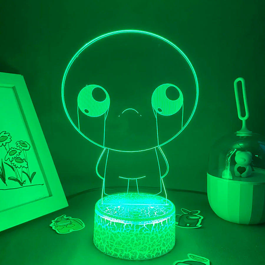 Juego popular The Binding of Isaac Rebirth, luz nocturna 3D Led neón, regalo de cumpleaños para novio, jugador, decoración de dormitorio infantil, lámpara de Lava Isaac