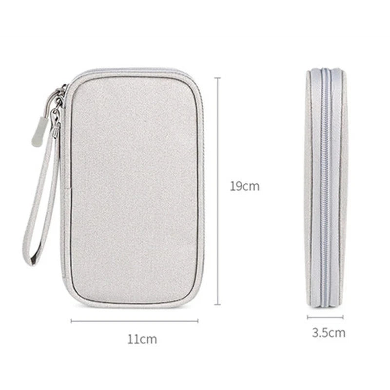 1pcs Portable 20000mAh Power Bank Bag USB Gadgets Cables Wires Organizer Hard Disk Protection Storage Bag