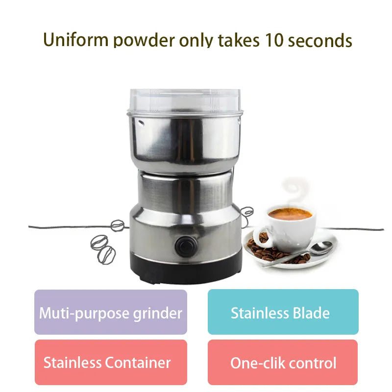 Coffee Grinder Electric Espresso Drip Coffe Portable Blender Grain Beans Spice Seeds Grinding Machine Kitchen Multifunction Mill