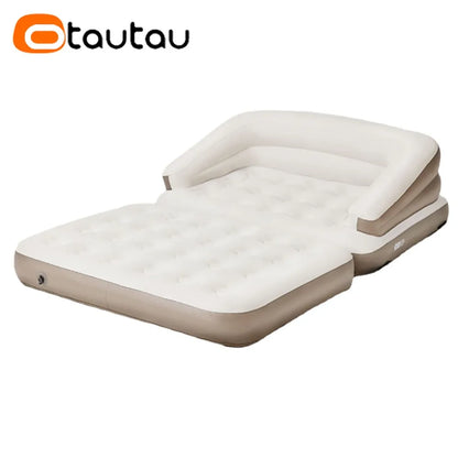 OTAUTAU-sofá cama inflable plegable de 2 asientos, colchón portátil para acampar, tumbona reclinable, muebles de exterior SF102