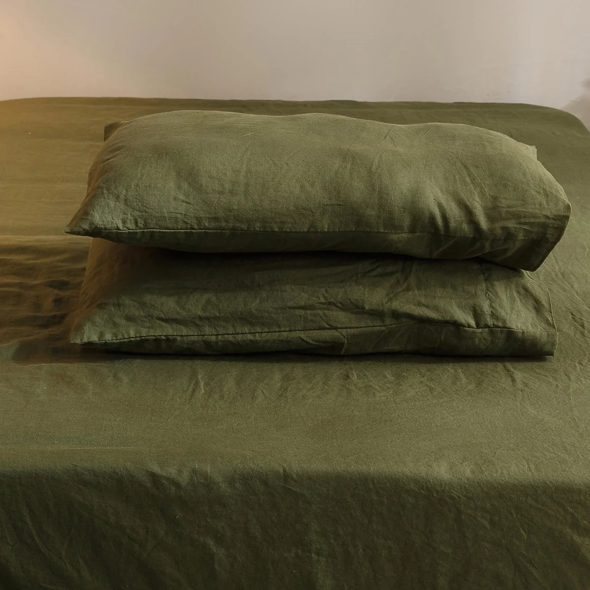 Ensemble de draps de lit 4 pièces 100% pur lin, 1 drap plat, 1 drap-housse à poche profonde, 2 taies d'oreiller, ensemble de draps en lin