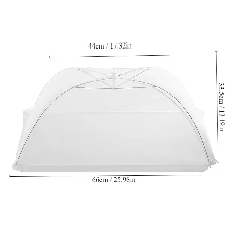 1pc White Square Folding Food Cover Outdoor and Indoor Dust-proof Anti-termite Fly-proof And Insect-proof Food Cover