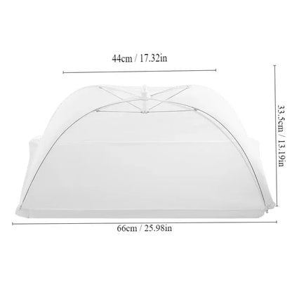 1pc White Square Folding Food Cover Outdoor and Indoor Dust-proof Anti-termite Fly-proof And Insect-proof Food Cover