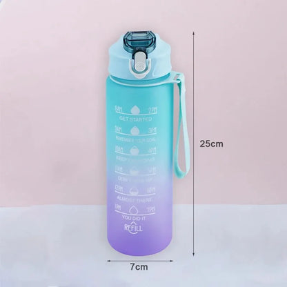 Bouteille d'eau de Sport de 900ML avec marqueur de temps, tasse anti-fuite, bouteille d'eau Portable de motivation pour le Sport en plein air, Fitness, sans BPA