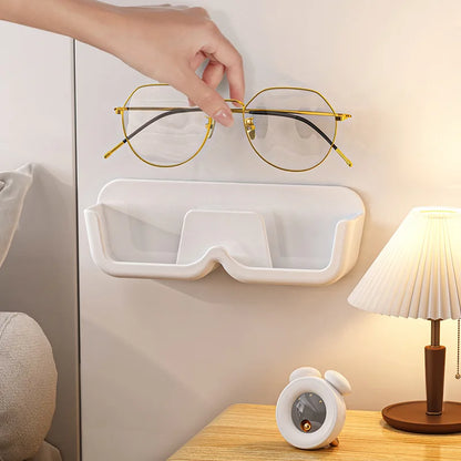 Vitrine en verre haut de gamme, boîte de rangement de lunettes, boîte de rangement murale perforée gratuite pour lunettes de soleil, support de rangement pour lunettes de soleil, rangement à domicile