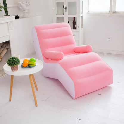 140cm Living Room S Shape Inflatable Sofa Chair Bed Cheap Single Designer Sofa Ergonomic Reclinable Lazy Divano Home Furniture