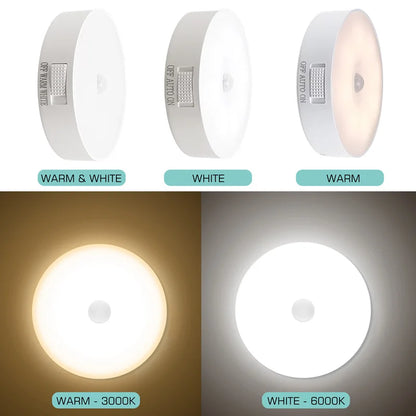 8/10-Pack Motion Sensor Light USB Rechargeable Nightlights Wall Lamp for Cabinet Stairs Hallway Closet Wardrobe Night Lights