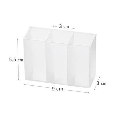 3/2/1 Uds. Caja de joyería montada en la pared con 3 rejillas, caja de almacenamiento de artículos diversos autoadhesiva, lápiz para cejas, lápiz labial, organizador de esmalte de labios