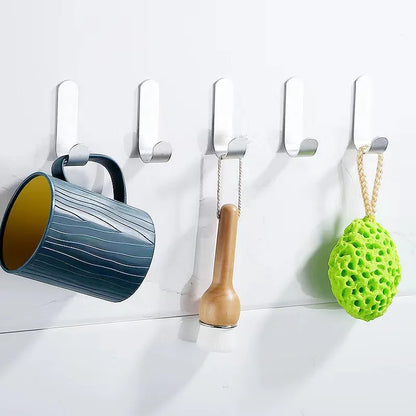 Gancho organizador de pared multiusos, colgador de tela para llaves detrás de la puerta, soporte para bata de baño, estante de cocina, gancho