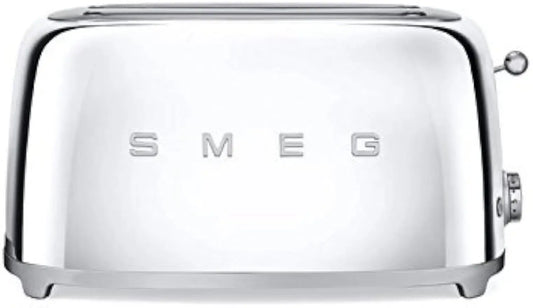 Smeg TSF02SSUS 50's Retro Style Aesthetic 4 Slice Toaster, Chrome