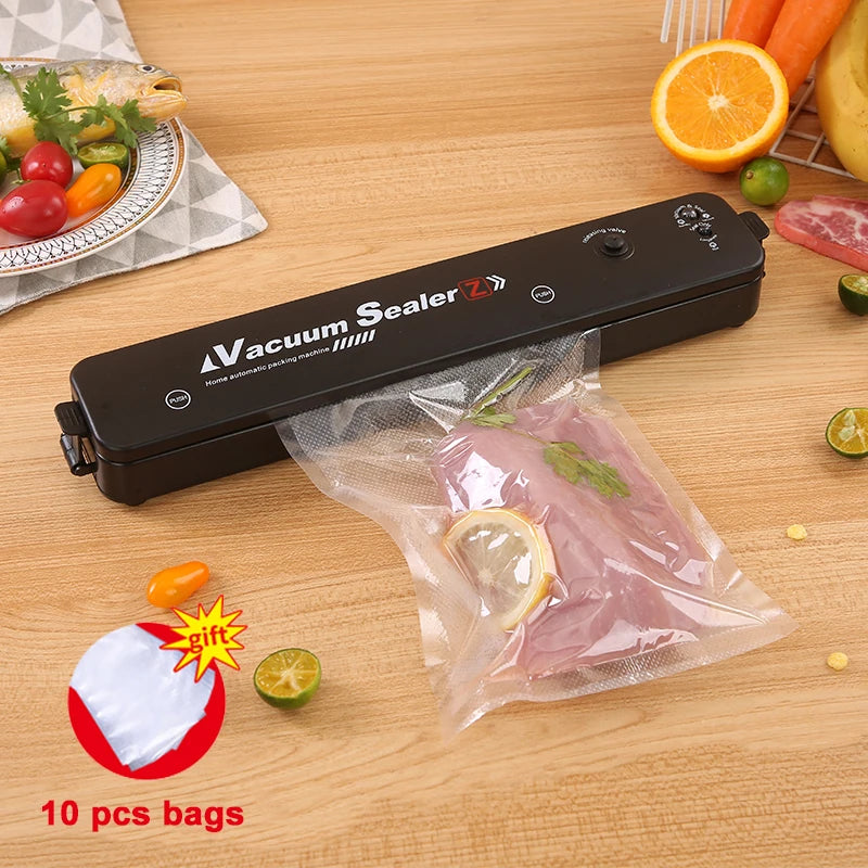 Vacuum Sealer Packaging Machine 220V/110V Household Food Vacuum Sealer Film Sealer Vacuum Packer Including 15Pcs Bags