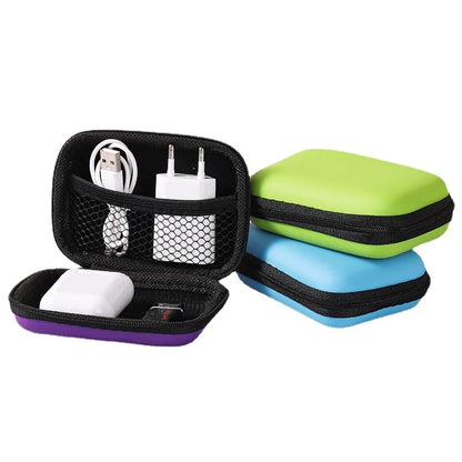 Sundries Travel Storage Bag Charging Case for Earphone Package Zipper Bag Portable Travel Cable Organizer Electronics Storage