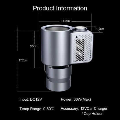 Taza de refrigeración inteligente 2 en 1 para café, bebidas Miik, calentador de bebidas eléctrico, soporte enfriador, Mini refrigerador de viaje para coche