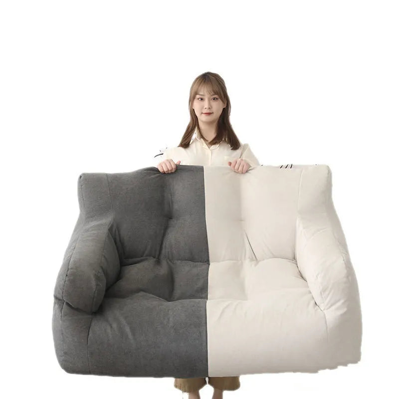 INS Giant Bean Bag Sofa Chair Cotton Linen Lazy Sofa Couch Recliner Floor Seat Tatami Puff Armchair Corner Comfy Small Apartment