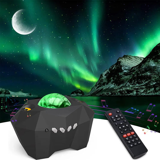 Aurora Star Light Projector with Moon Galaxy Night Lights with Remote Control Gift for Kids Sky Lamp Bluetooth Projection Lamps