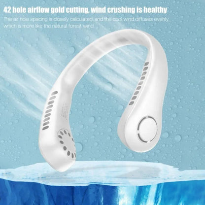 1PC Fan 1200mAh New Mini Neck Portable No Bladeless Hanging Neck Rechargeable Air Cooler 3 Speed Mini Summer Sport Fan