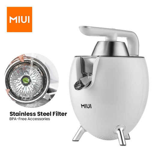 MIUI – presse-agrumes électrique 850W en acier inoxydable, presse-agrumes Orange et citron, presse-agrumes à noyau dur, poignée en aluminium moulé sous pression