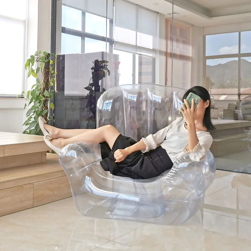 Sofá inflable transparente de estilo nórdico, organizador perezoso, sillón moderno, individual, barato, Divani Soggiorno, muebles de dormitorio