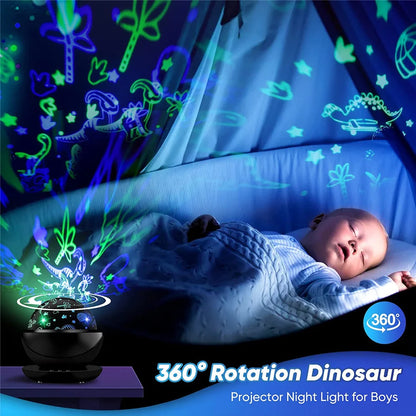 3in1 Unicorn Night Light Projector 360° Rotating Projector Lamp Unicorn/Dinosaur Gift for Girl Boy Kids Bedroom Decor Nightlight