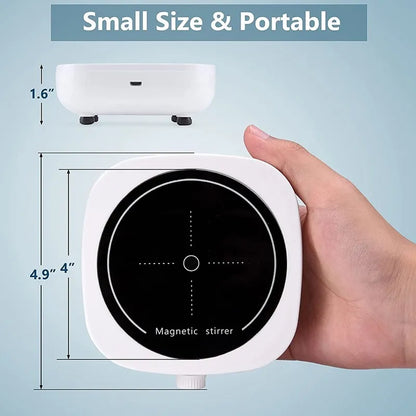 Agitateur magnétique Mini mélangeur de laboratoire, plaque d'agitation Portable avec barre d'agitation 2L 4000 tr/min pour laboratoire (prise ue)