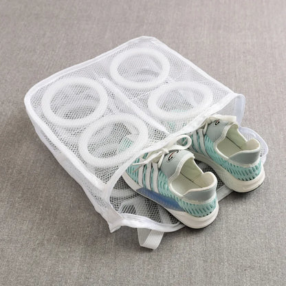 Washing Machine Shoes Bag Travel Shoe Storage bags Portable Mesh Laundry bag Anti-deformation Protective Shoes Airing Dry Tools