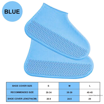 1 Pair Silicone WaterProof Shoe Covers S/M/L Covers Slip-resistant Rubber Rain Boot Overshoes Accessories For Outdoor Rainy Day