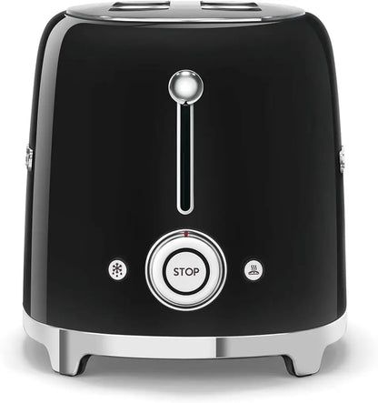 SMEG 2 Slice Toaster with Sandwich Racks, Black