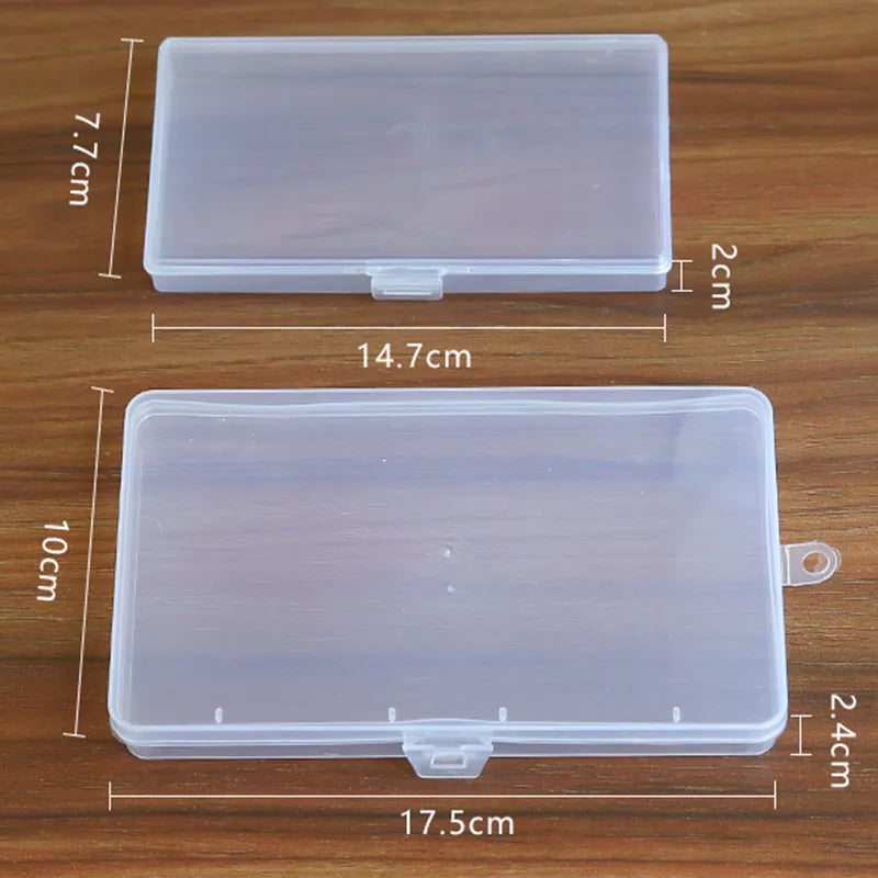 Transparent Plastic Storage Box Organizer Stickers Box Desktop Container Washi Tape Stickers Box Art Tool Case Stationery