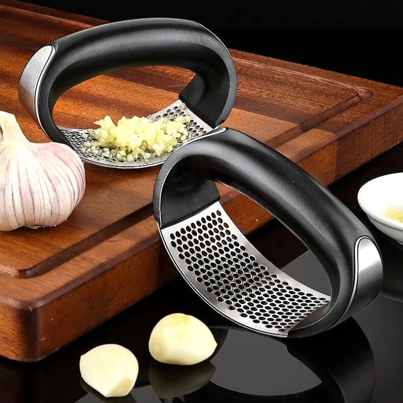 Prensa trituradora de ajo de acero inoxidable, picadora Manual de ajo, herramienta para picar ajo, herramientas para frutas y verduras, accesorios de cocina