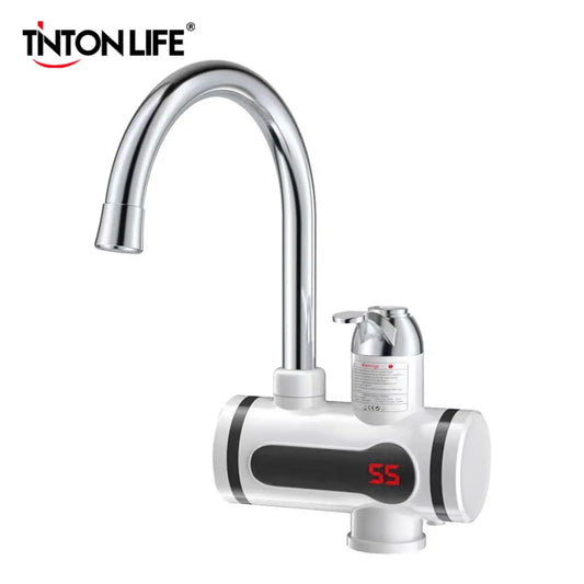 TINTON LIFE Instant Tankless Electric Hot Water Heater Faucet Kitchen Instant Heating Tap Water Heater with LED EU Plug