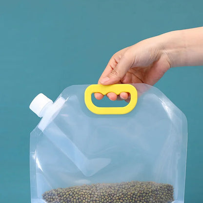 Bolsa de almacenamiento sellada, bolsa de embalaje de arroz, granos, a prueba de humedad, a prueba de insectos, transparente, gruesa, portátil, de calidad alimentaria, 1/3/5 Uds.