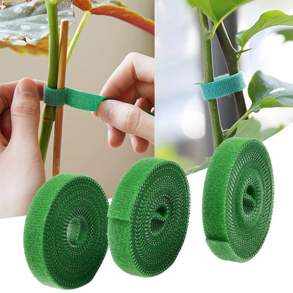 3 rollos de hilo verde para jardín, lazos para plantas, vendaje de nailon para plantas, gancho para jardín, lazo, envoltura de caña de bambú, soporte, accesorios de jardín