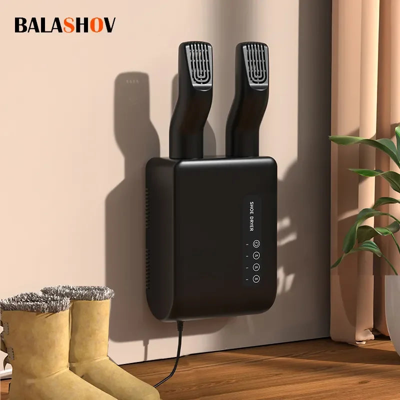 Secador de zapatos y botas, desodorante con dispositivo deshumidificador de calor, calentador de pies para el hogar, secador de zapatos eléctrico portátil ajustable