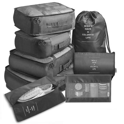 Organizador de viaje plegable, bolsas de almacenamiento, armario, cubo, Maleta, conjunto de embalaje, almacenamiento, equipaje, ropa, caja de zapatos, 7 Uds.