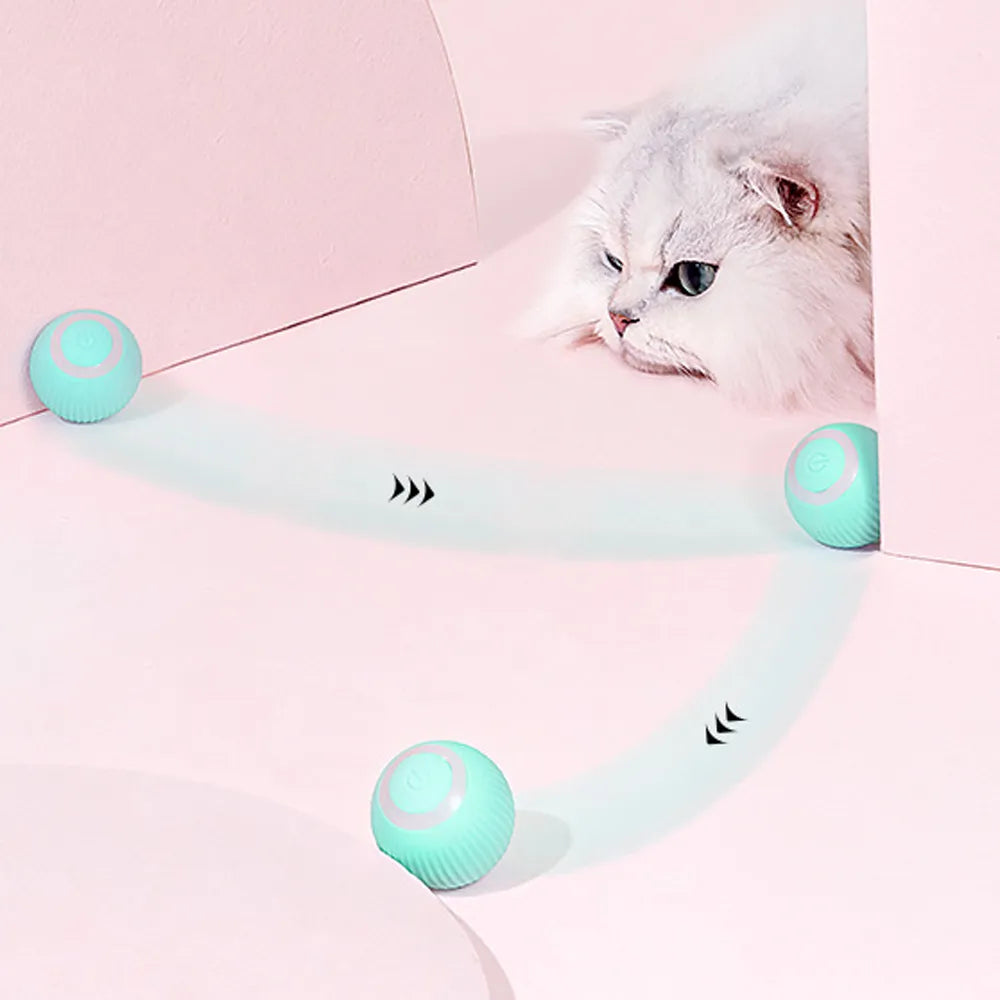 Juguetes de Gato elegante, bola rodante automática, juguetes eléctricos para gatos, interactivos para entrenamiento de gatos, juguetes para gatitos automóviles para jugar en interiores