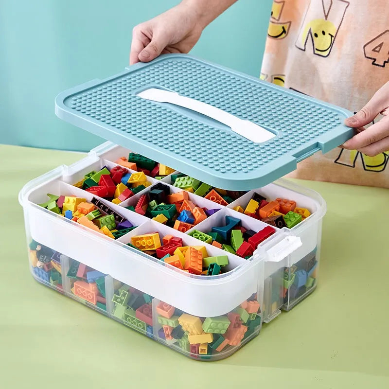 Building Blocks Storage Box Stackable Toys Organizer Storage Case Sundries Container Cosmetic Box