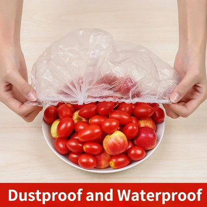 Disposable Food Cover Saran Wrap Plastic Bag Food Grade Fruit Vegetable Storage Bag Elastic Plastic Bag Kitchen Fresh Keeping