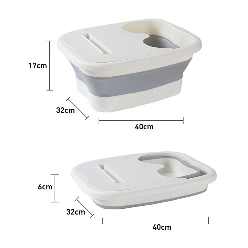 Cubo plegable para masaje de pies, cubo para remojo, lavabo plegable, cubo para baño de pies para Spa, bañera para Sauna doméstica, bañera para pedicura