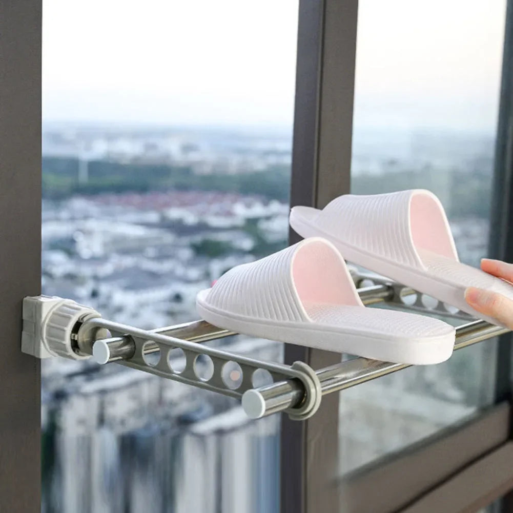 Travel Portable Window Frame Clothes Hanger Creative Portable Hotel Indoor Window Drying Rack Home Hanging Rack for Clothes