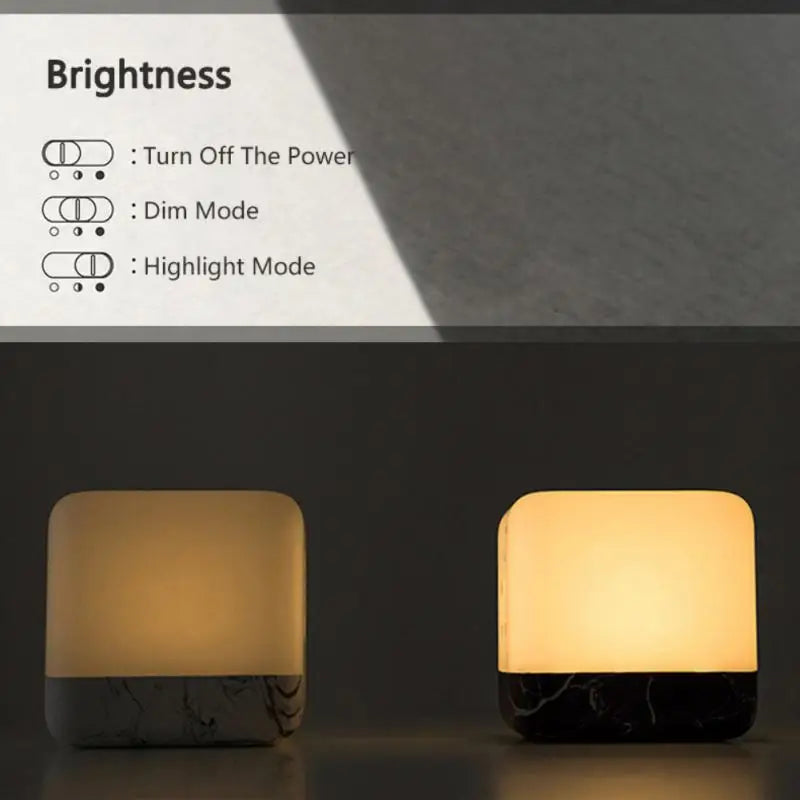 LED Night Lights USB Rechargeable Cube Flip Timer   Desk Lamp Baby Feeding Sleeping Eye Protection Lamp for Bedroom Decoration